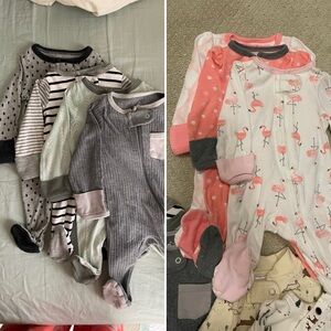 Lot of 7 Newborn footies (Cloud Island)